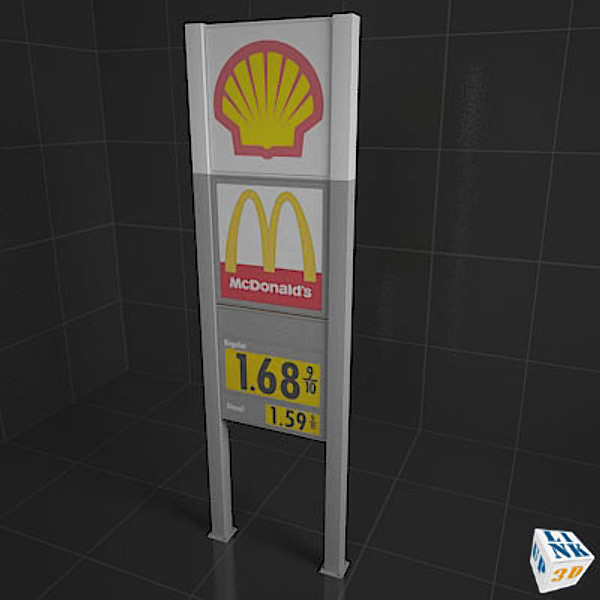 max sign gas station - Gas Station Sign by upLink3d